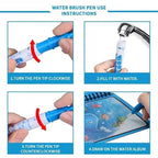 Magic Water Coloring Book Reusable Aqua Painting Books with Water Pen for Toddlers & Kids