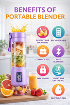 USB Rechargeable Mini Juicer Blender — Portable, 380ML