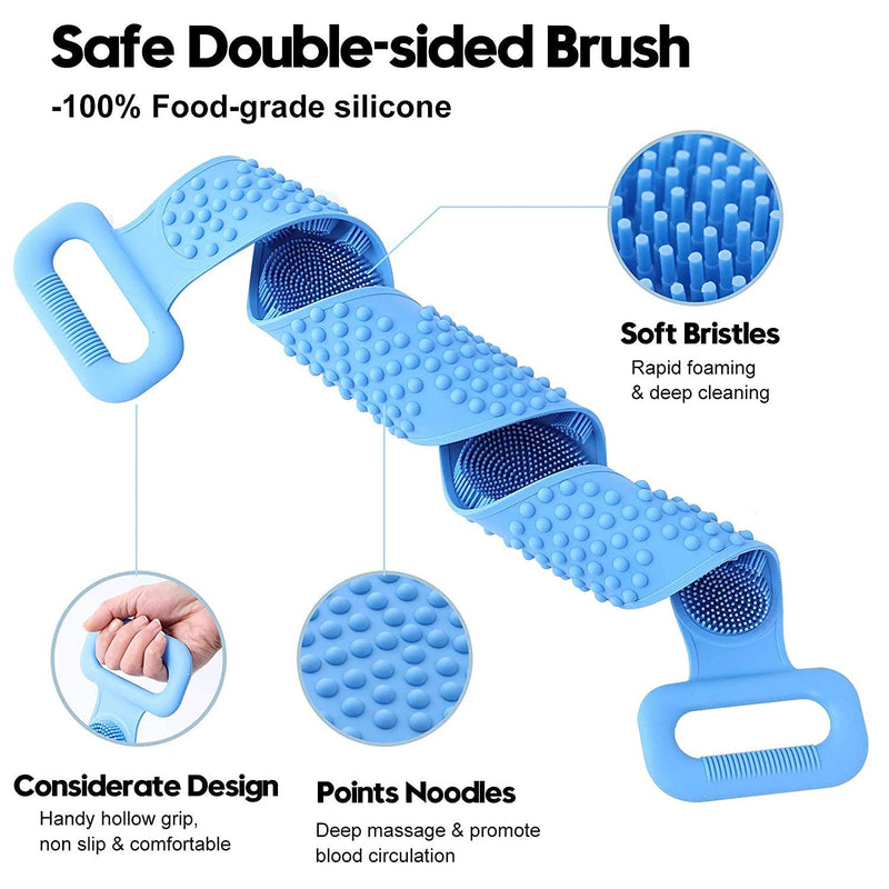 Back Scrubber for Shower Silicone Body Scrubber