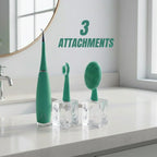3 in 1 Dental And Face Cleaner & Scrubber Electric Toothbrush (Green)
