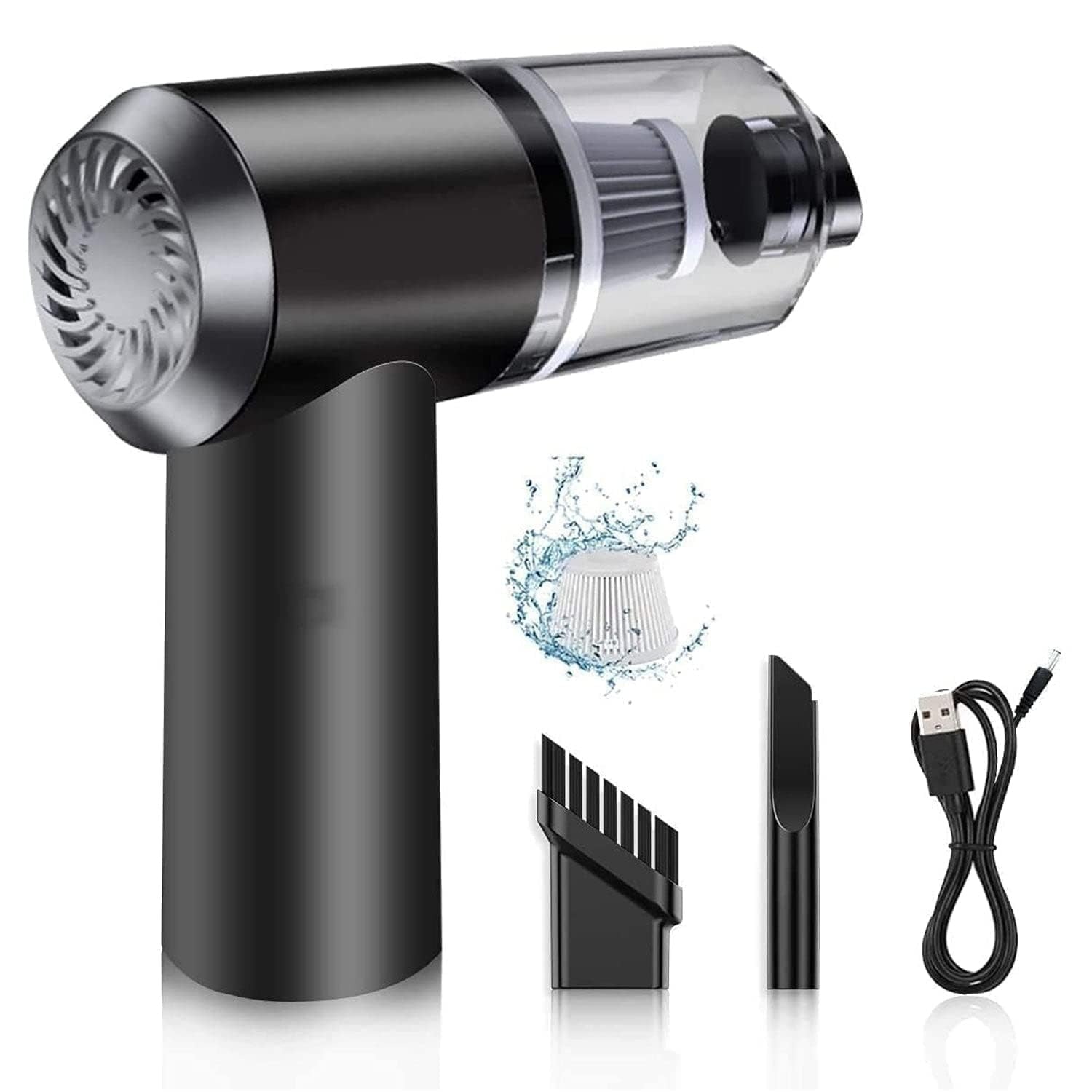 2-in-1 portable vacuum cleaner hero shot on white background, handheld wet and dry design