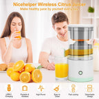 Electric Juicer Orange Squeezer Citrus Press Lemons, Portable USB Charging Electric Juicer