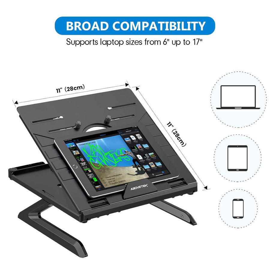 Adjustable Laptop & Smartphone Stand — Portable, Foldable, Multi-Device