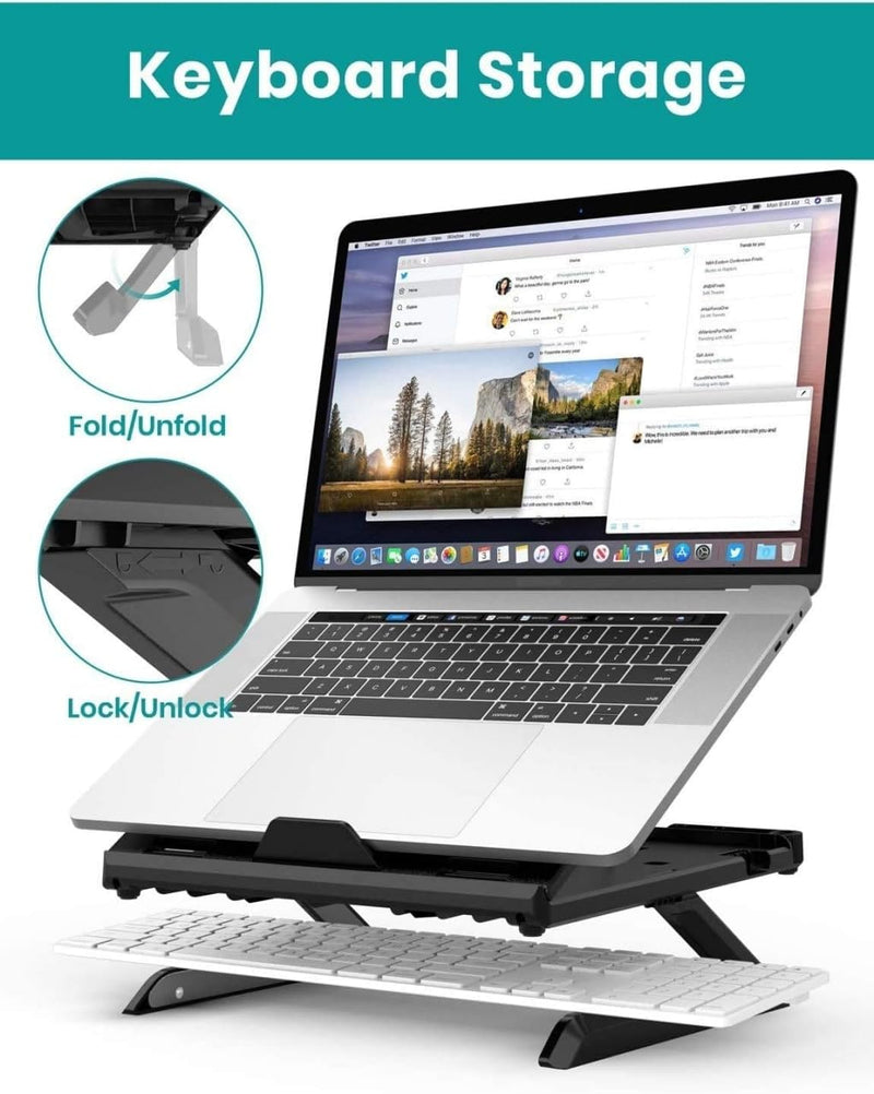 Adjustable Laptop & Smartphone Stand — Portable, Foldable, Multi-Device