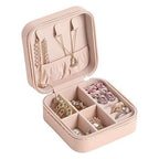Leather Small Jewelry Box, Travel Portable Jewelry Case For Ring, Pendant, Earring, Necklace, Bracelet