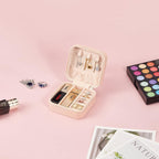 Leather Small Jewelry Box, Travel Portable Jewelry Case For Ring, Pendant, Earring, Necklace, Bracelet