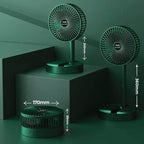 Foldable USB Desk Fan — Rechargeable, 3 Speeds, Silent
