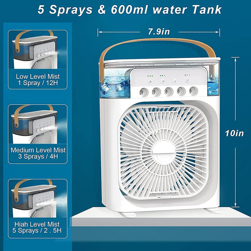 Portable Humidifier Air Cooler Mist Fan Mini Cooler for Home