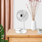 Portable Table Fan — USB Type-C Rechargeable, 3 Speed Settings